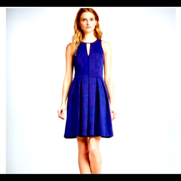 Rebecca Taylor Cobalt Flare Dress👗w/Ribbon Zipper - Picture 2 of 16
